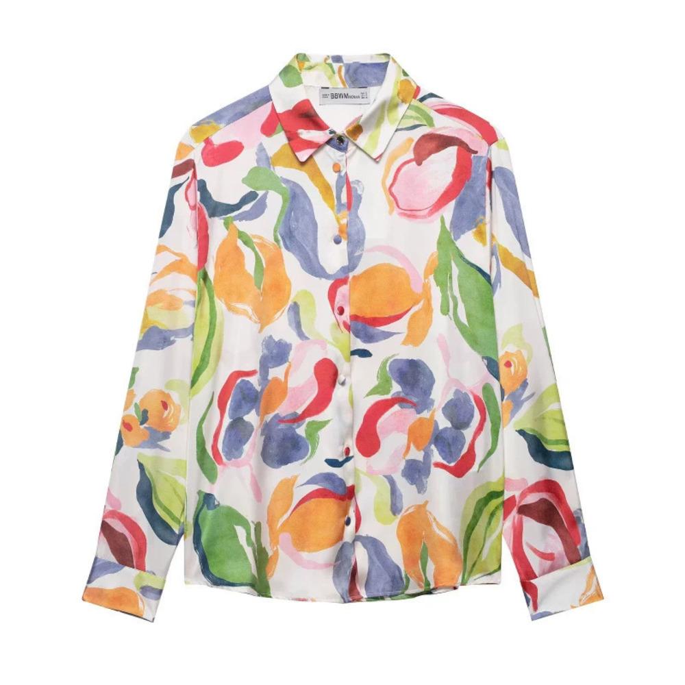 ZARA Elegant Loose Floral Print Shirt